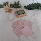 Lot de 5 lingettes rose éventail