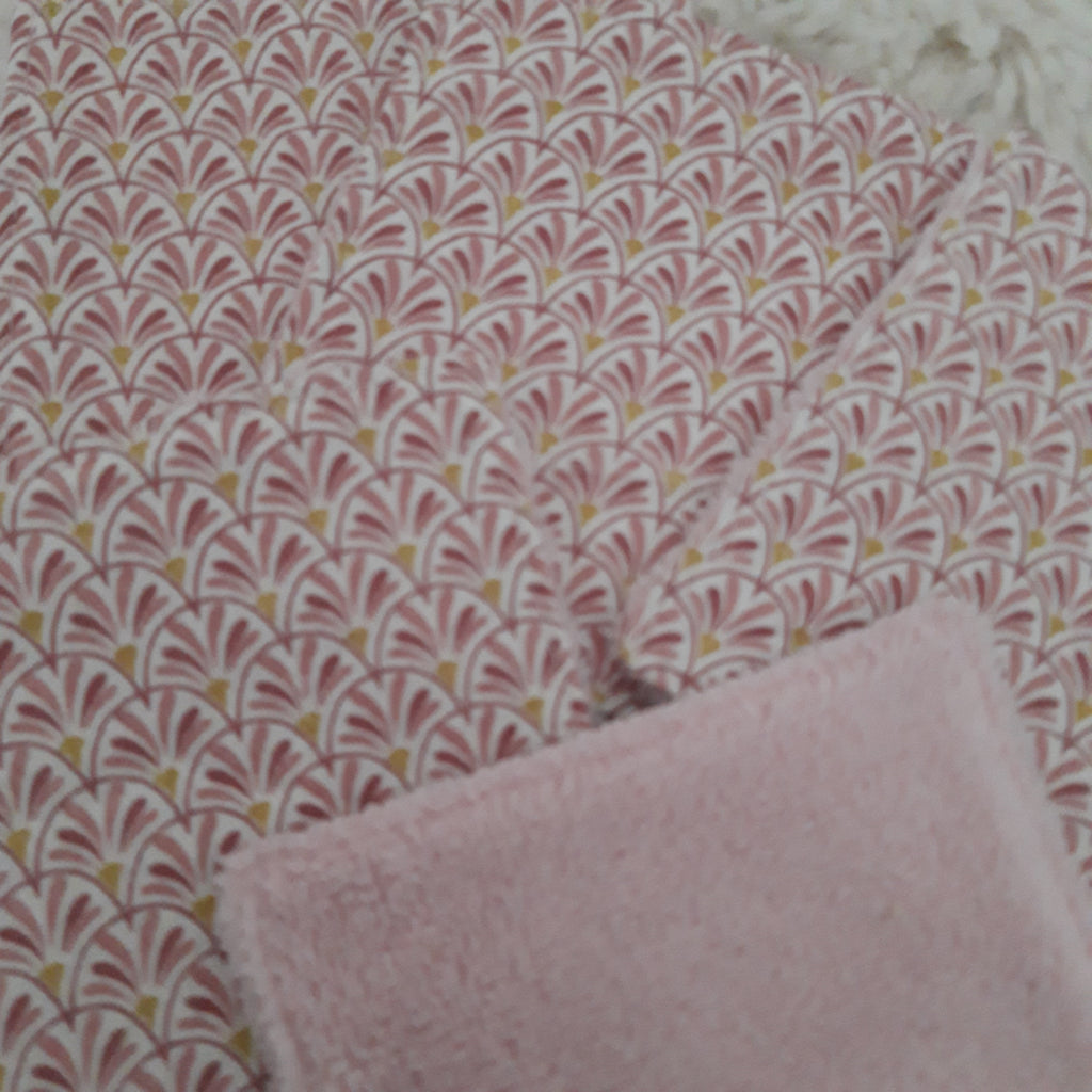 Lot de 5 lingettes rose éventail