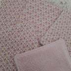Lot de 5 lingettes rose éventail