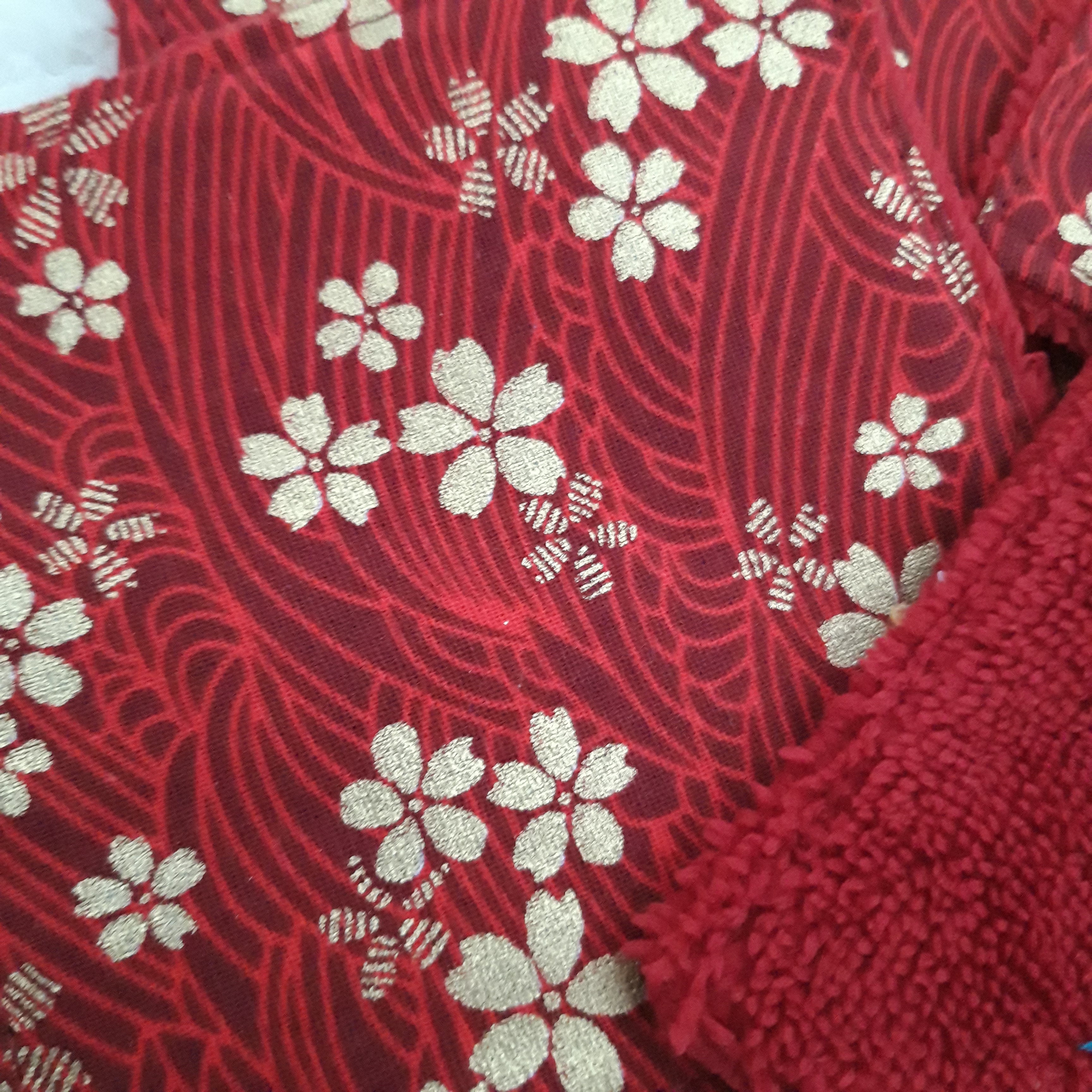 Lot de 5 lingettes rouge et or