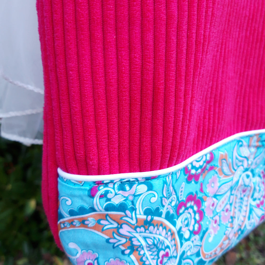 sac-cabas-velours-poche-accroche-cle-baby-shower-maman-fuschia-bleu