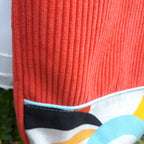 sac-cabas-velours-poche-accroche-cle-baby-shower-maman-orange-géométrique