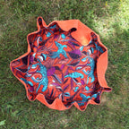 Sac fourre-tout pour les courses velours orange exotique