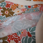 Sac à tarte en tissu enduit - Fleurs colorées