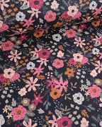 Couvercle à saladier Fleurs roses et fuschia